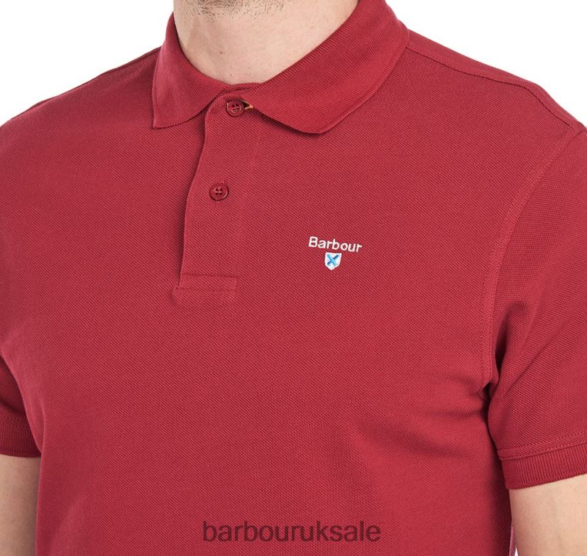 Sports Polo Shirt Barbour Men R08LB6634 Clothing Sport Blue