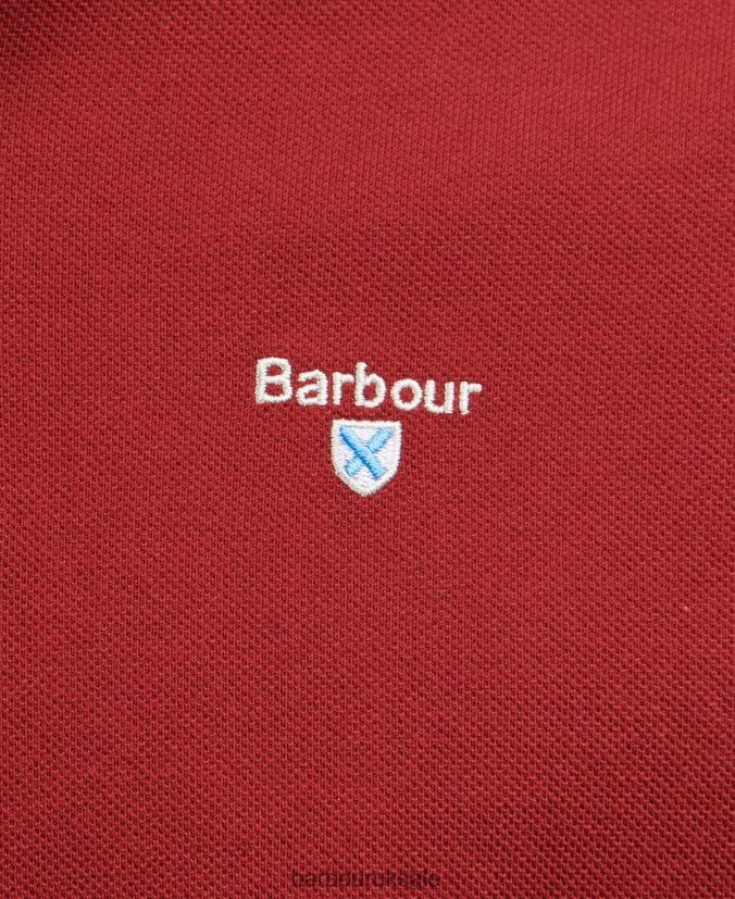 Tartan Pique Polo Shirt Barbour Men R08LB6560 Clothing Force Blue