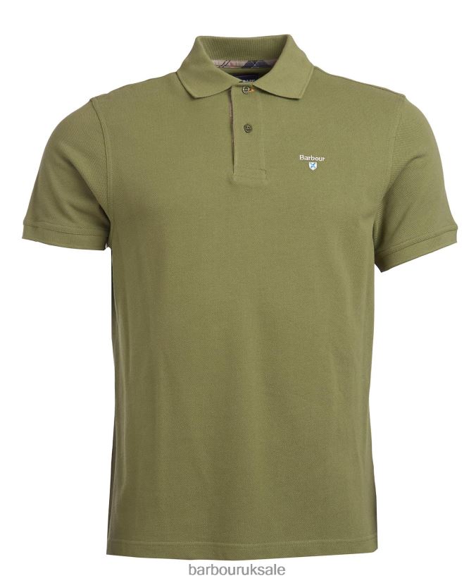 Tartan Pique Polo Shirt Barbour Men R08LB6577 Clothing Black/Stone
