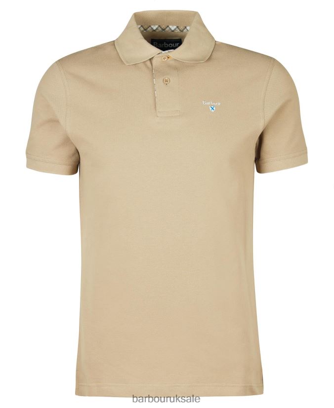 Tartan Pique Polo Shirt Barbour Men R08LB6600 Clothing Sky Marl/Dress