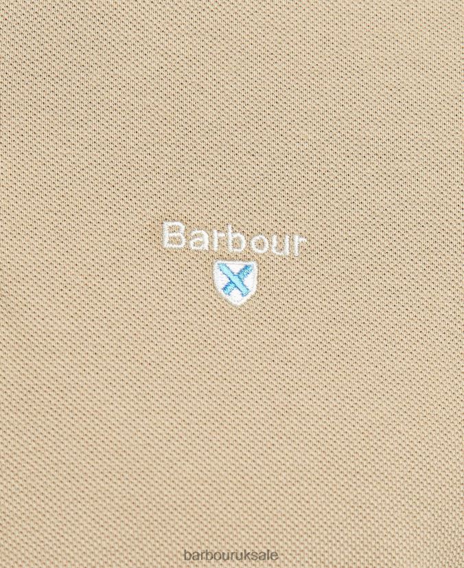 Tartan Pique Polo Shirt Barbour Men R08LB6600 Clothing Sky Marl/Dress