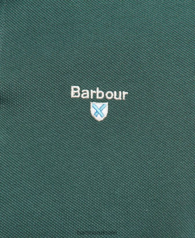 Tartan Pique Polo Shirt Barbour Men R08LB6613 Clothing Washed Stone