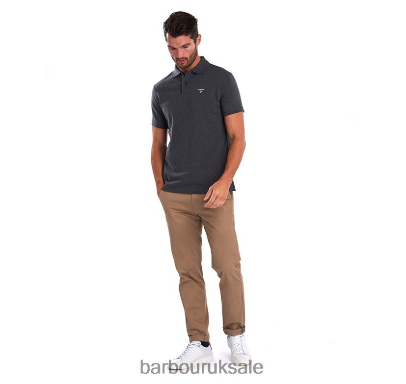 Tartan Poloshirt Pique Barbour Men R08LB6545 Clothing Night Sky/Olive Night