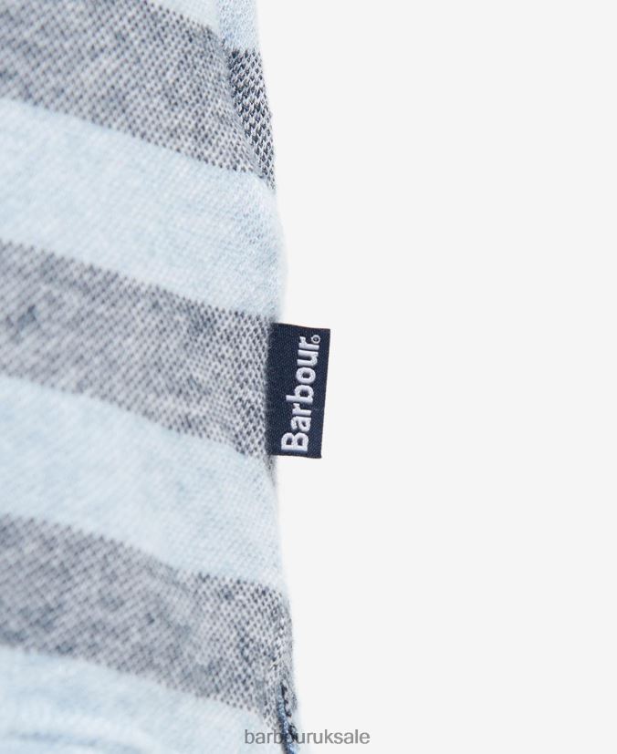 Thorley Striped Polo Shirt Barbour Men R08LB6716 Clothing Powder Blue