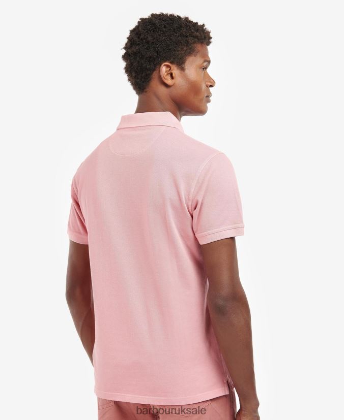 Wash Sports Polo Shirt Barbour Men R08LB6548 Clothing Pink Salt
