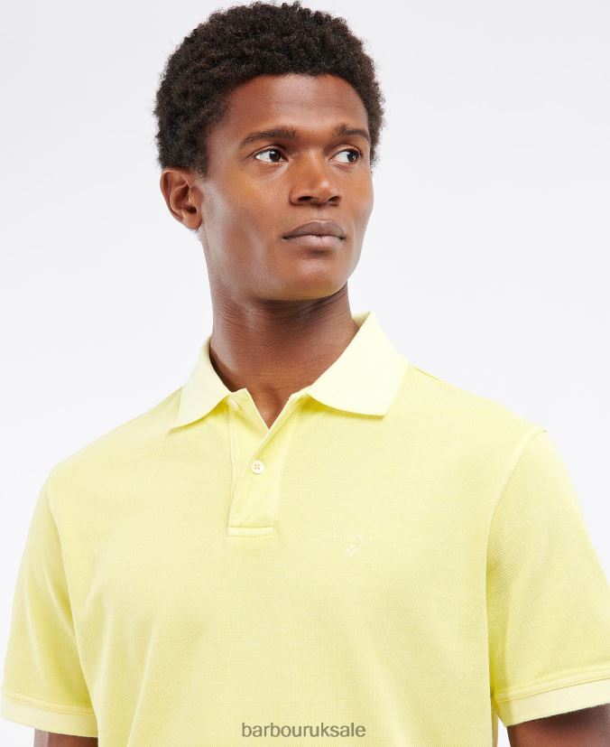 Washed Sports Polo Shirt Barbour Men R08LB6558 Clothing Dusty Mint