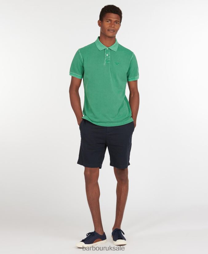 Washed Sports Polo Shirt Barbour Men R08LB6592 Clothing Sky