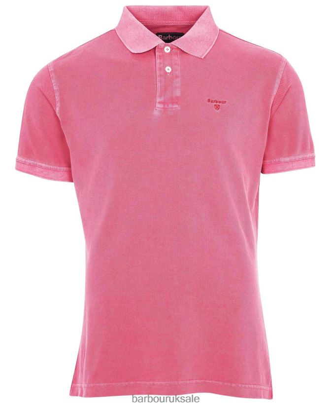 Washed Sports Polo Shirt Barbour Men R08LB6609 Clothing Sky