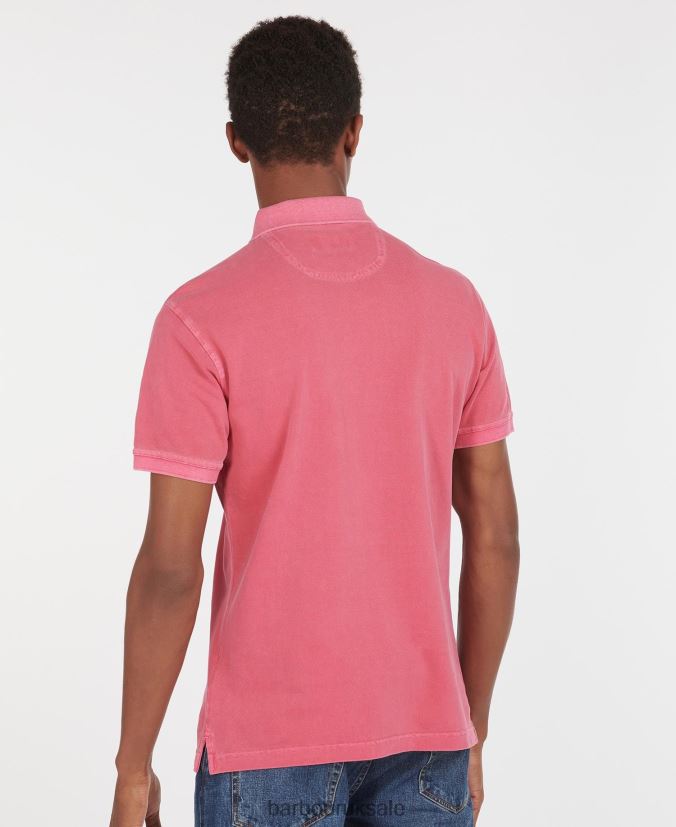 Washed Sports Polo Shirt Barbour Men R08LB6609 Clothing Sky