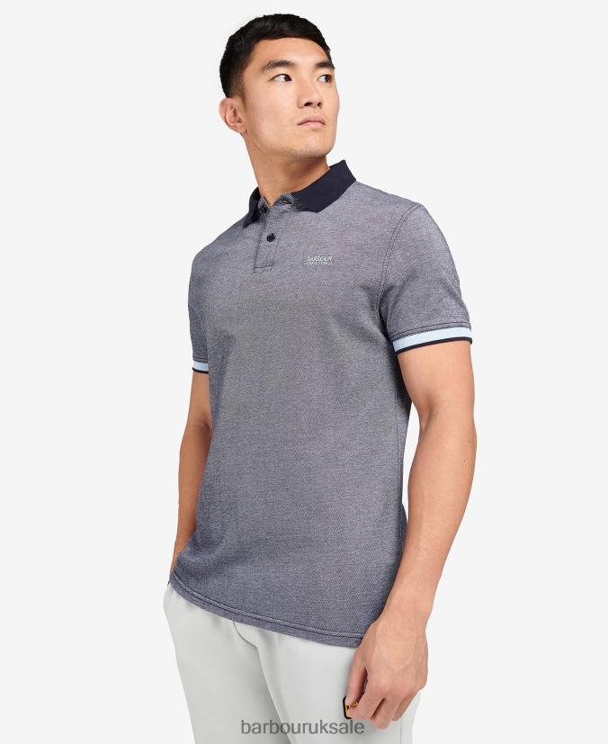 Whateley Polo Shirt Barbour Men R08LB6664 Clothing Chambray Blue/Whisper White