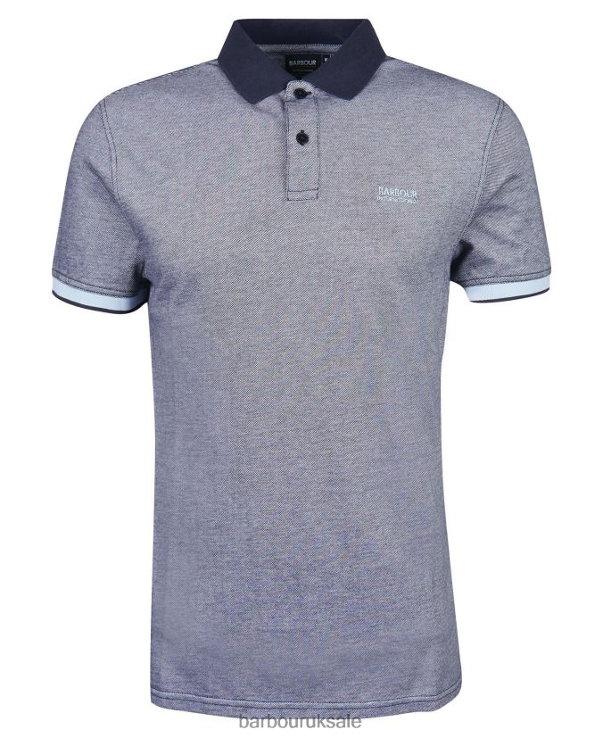 Whateley Polo Shirt Barbour Men R08LB6664 Clothing Chambray Blue/Whisper White