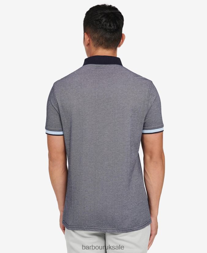 Whateley Polo Shirt Barbour Men R08LB6664 Clothing Chambray Blue/Whisper White