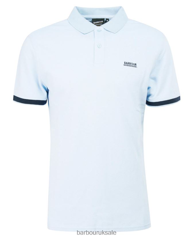 Whateley Polo Shirt Barbour Men R08LB6705 Clothing Chambray Blue/Whisper White