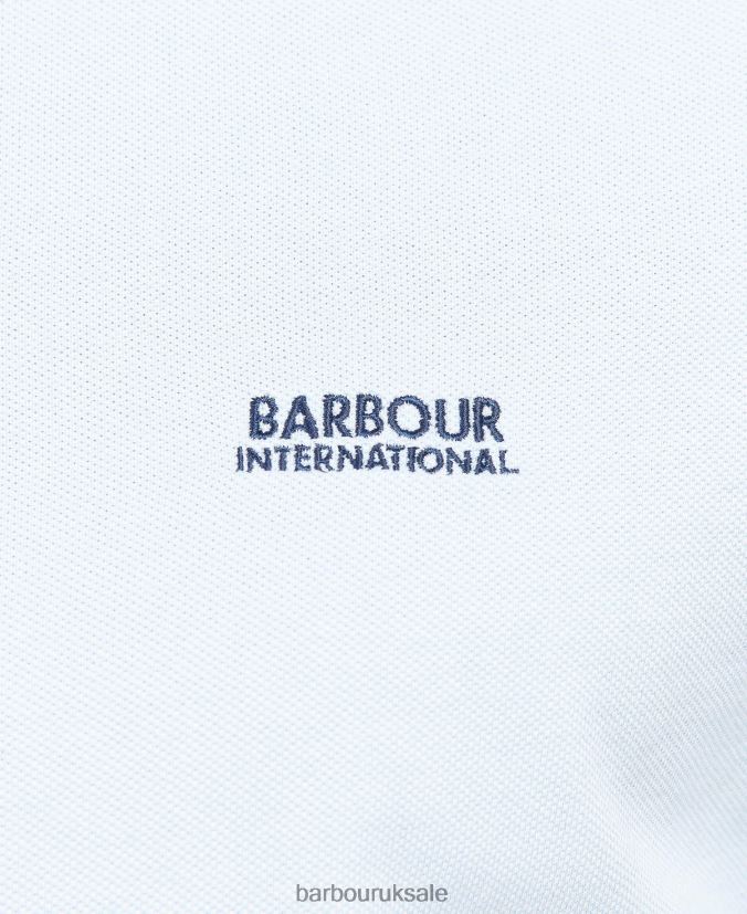 Whateley Polo Shirt Barbour Men R08LB6705 Clothing Chambray Blue/Whisper White