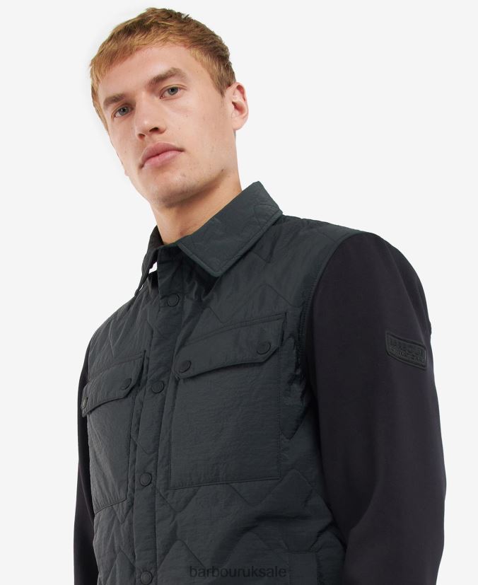 Bradley Quilted Shirt Jacket Barbour Men R08LB6132 Clothing Dark Mushroom