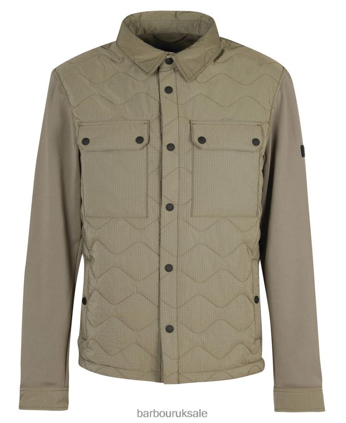 Bradley Quilted Shirt Jacket Barbour Men R08LB6143 Clothing Dark Mushroom