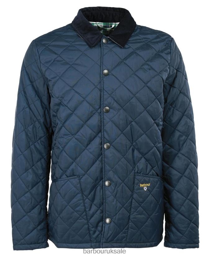 Crested Herron Quilted Jacket Barbour Men R08LB6114 Clothing Military Brown/Summer Ivy