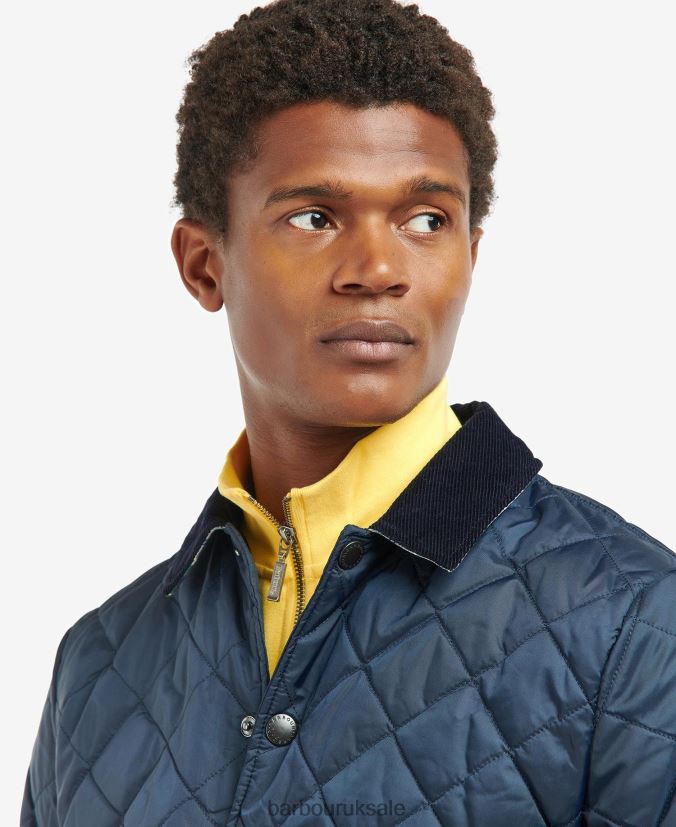 Crested Herron Quilted Jacket Barbour Men R08LB6114 Clothing Military Brown/Summer Ivy