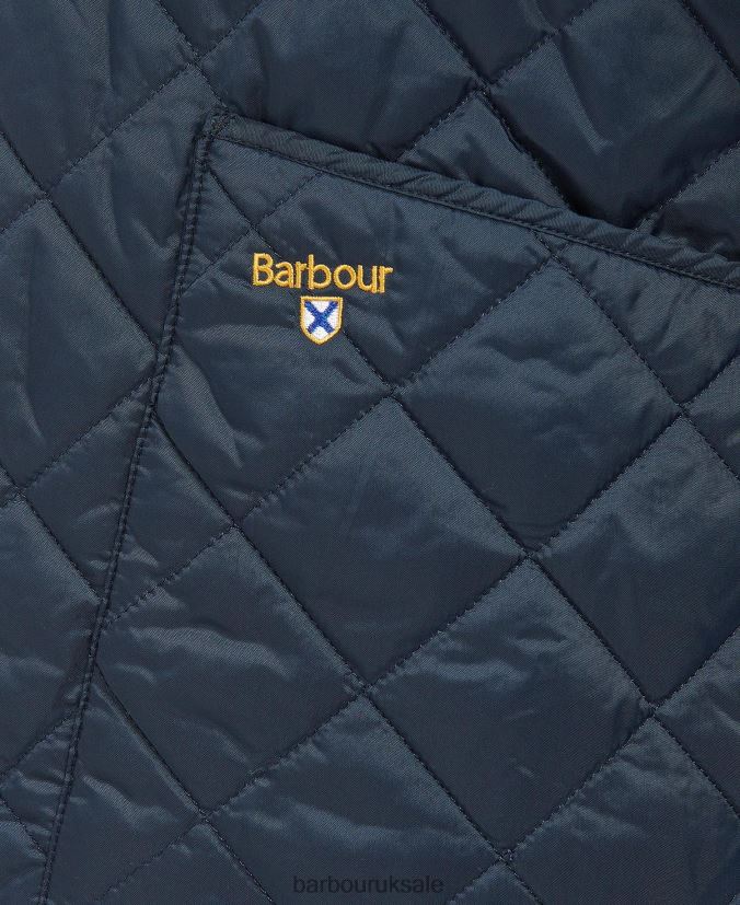 Crested Herron Quilted Jacket Barbour Men R08LB6114 Clothing Military Brown/Summer Ivy