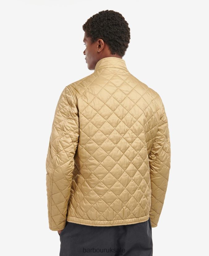 Hann Quilted Jacket Barbour Men R08LB6160 Clothing Sand