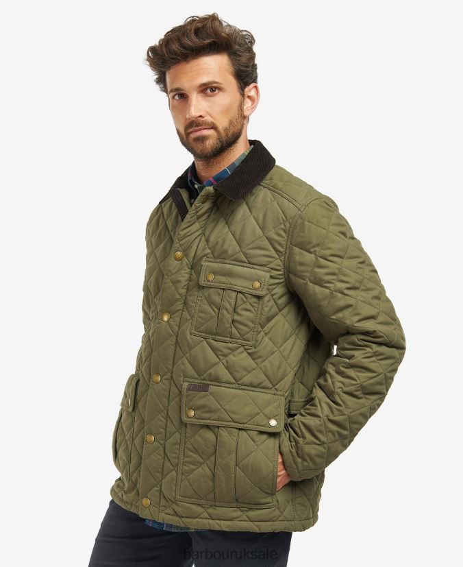 Horsley Quilted Jacket Barbour Men R08LB6116 Clothing Navy/River Birch Tartan