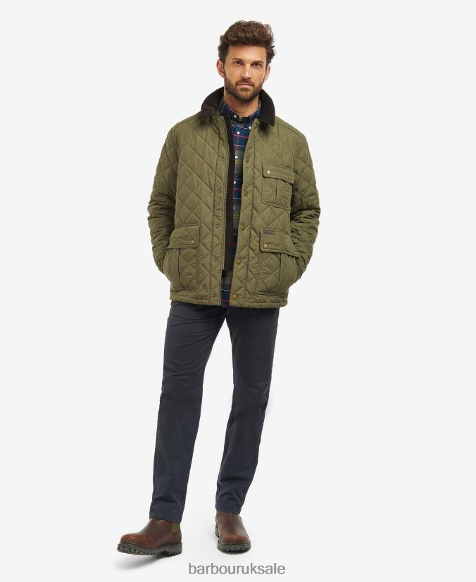 Horsley Quilted Jacket Barbour Men R08LB6116 Clothing Navy/River Birch Tartan