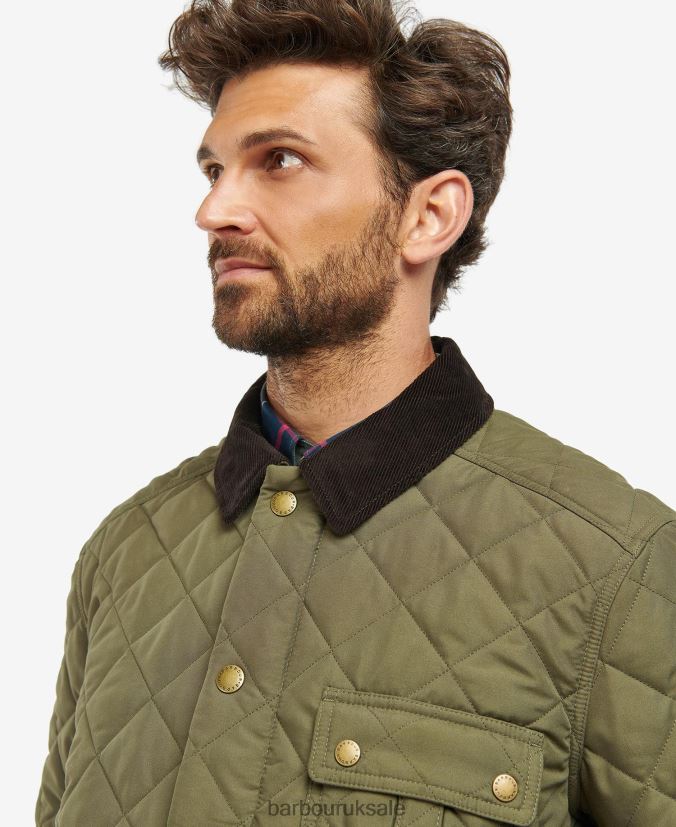 Horsley Quilted Jacket Barbour Men R08LB6116 Clothing Navy/River Birch Tartan