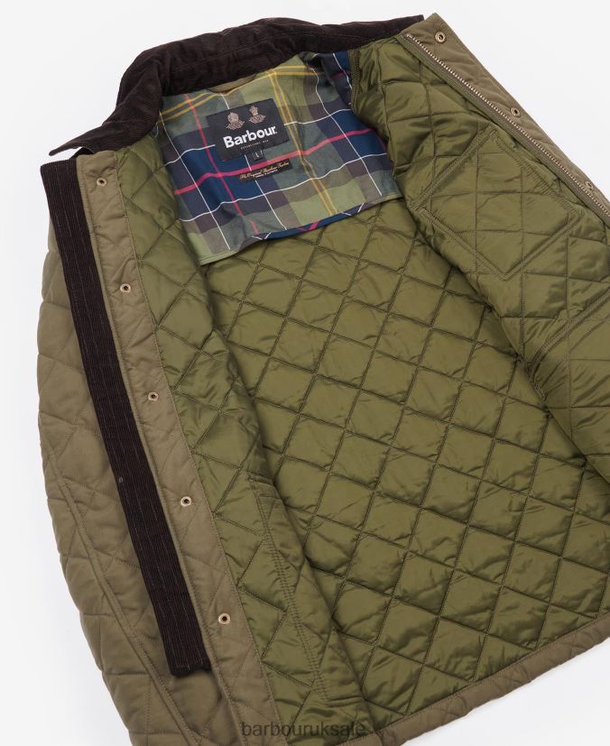 Horsley Quilted Jacket Barbour Men R08LB6116 Clothing Navy/River Birch Tartan