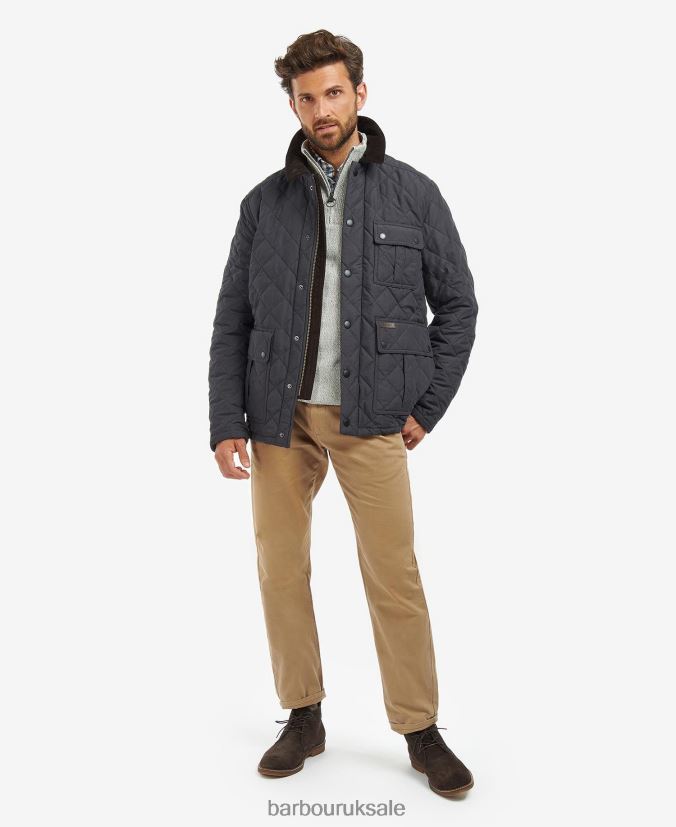Horsley Quilted Jacket Barbour Men R08LB6155 Clothing Navy/River Birch Tartan