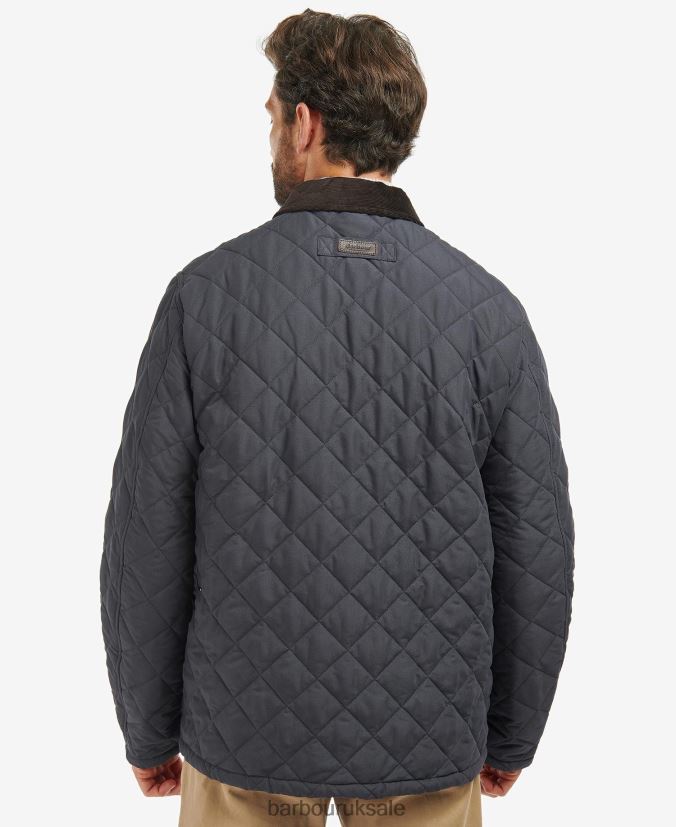 Horsley Quilted Jacket Barbour Men R08LB6155 Clothing Navy/River Birch Tartan