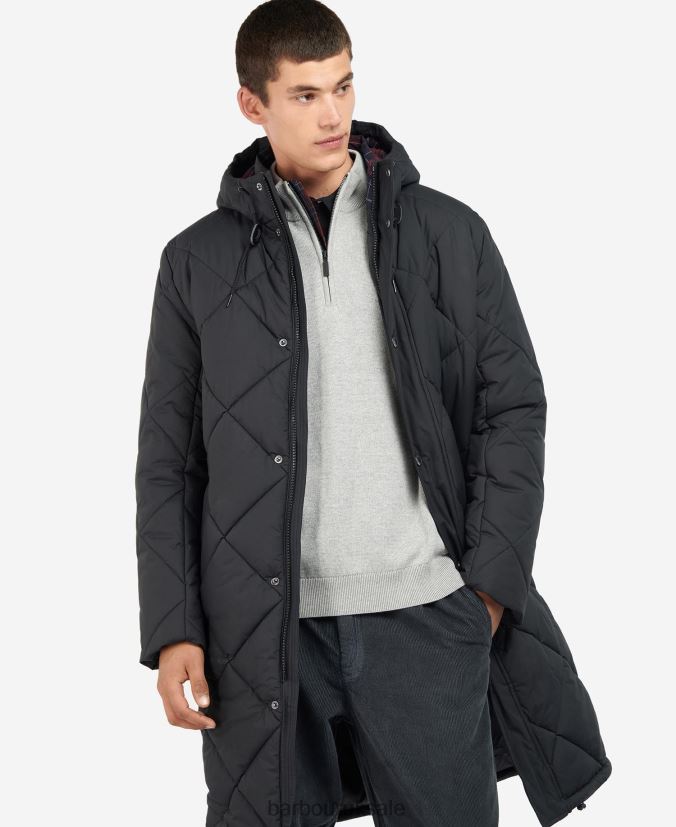 Melbury Quilted Jacket Barbour Men R08LB6167 Clothing Black/Cordovan