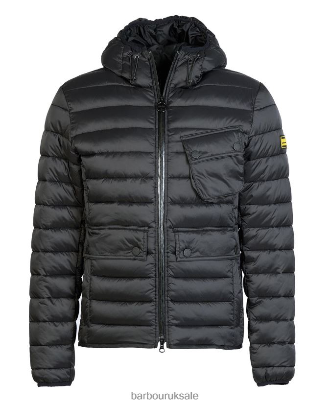 Racer Ouston Hooded Quilted Jacket Barbour Men R08LB6101 Clothing Sage