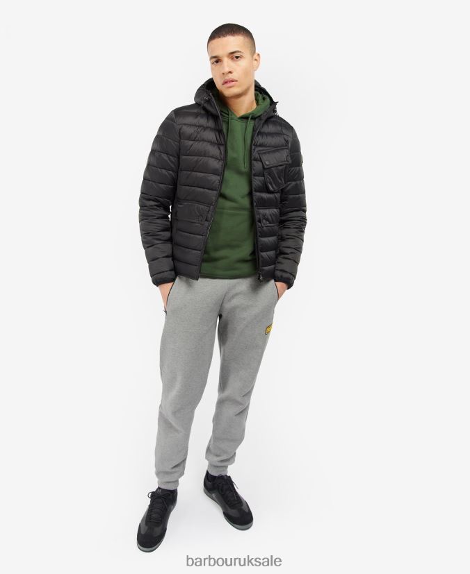 Racer Ouston Hooded Quilted Jacket Barbour Men R08LB6101 Clothing Sage