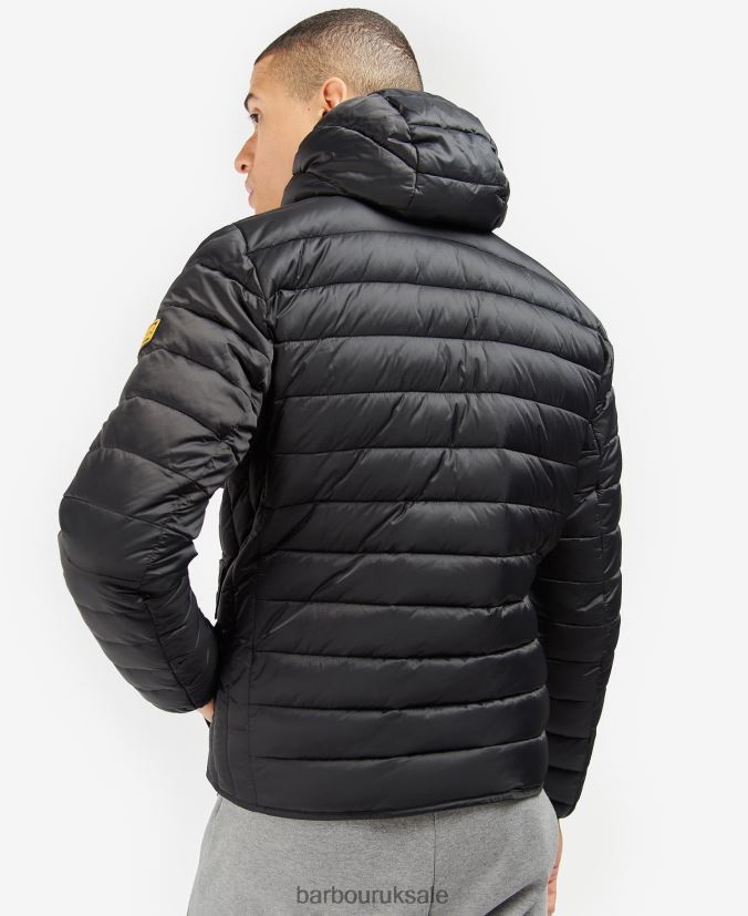 Racer Ouston Hooded Quilted Jacket Barbour Men R08LB6101 Clothing Sage