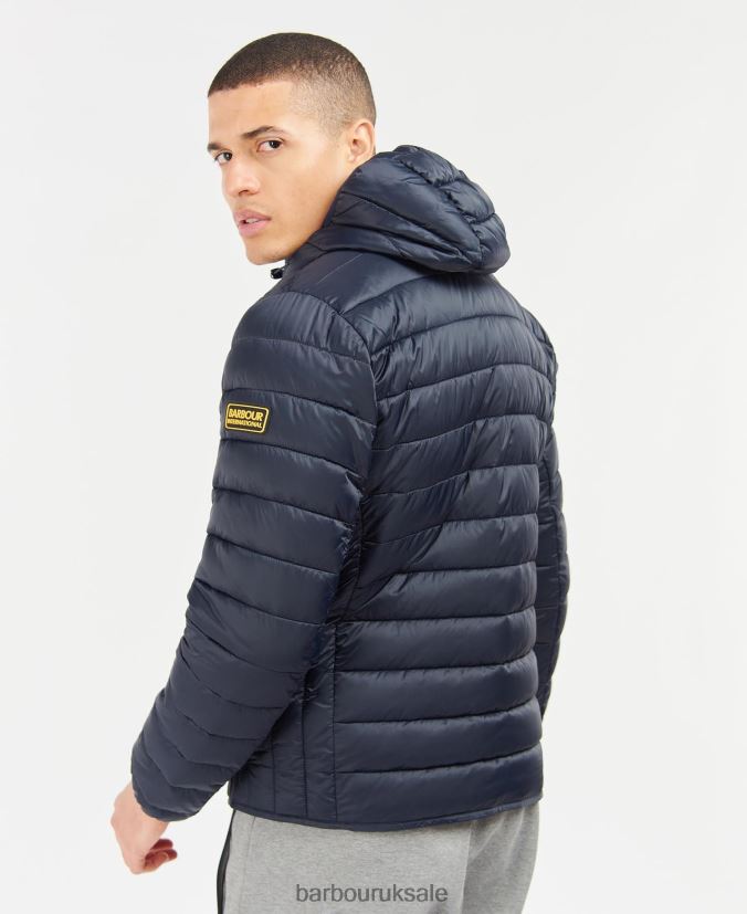 Racer Ouston Hooded Quilted Jacket Barbour Men R08LB6123 Clothing Sage
