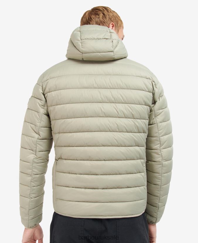 Racer Ouston Hooded Quilted Jacket Barbour Men R08LB6147 Clothing Black