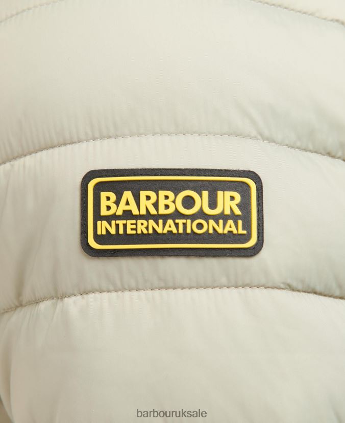 Racer Ouston Hooded Quilted Jacket Barbour Men R08LB6147 Clothing Black
