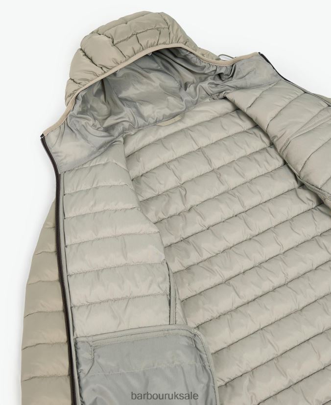 Racer Ouston Hooded Quilted Jacket Barbour Men R08LB6147 Clothing Black