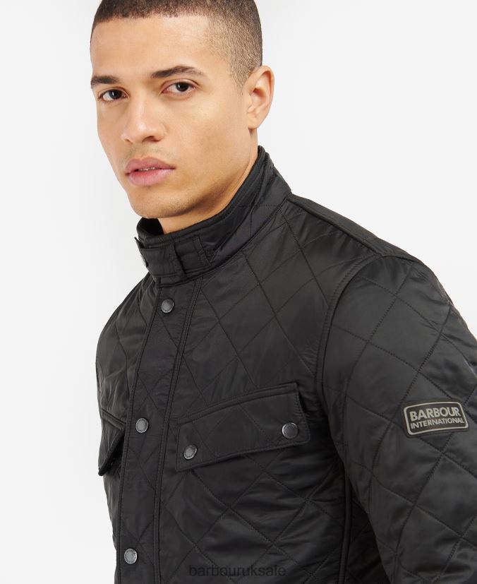 Tourer Ariel Polar Quilted Jacket Barbour Men R08LB6117 Clothing Charcoal