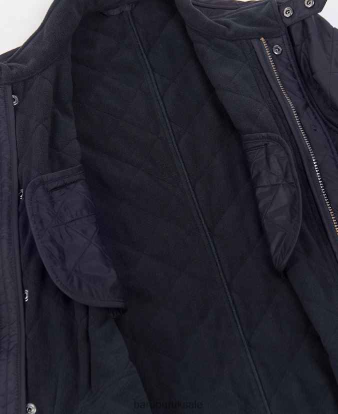 Tourer Ariel Polar Quilted Jacket Barbour Men R08LB6120 Clothing Charcoal