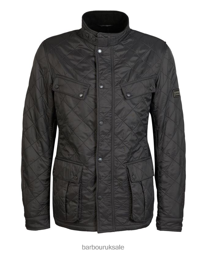 Tourer Ariel Polar Quilted Jacket Barbour Men R08LB686 Clothing Charcoal