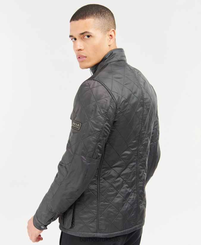 Tourer Ariel Polar Quilted Jacket Barbour Men R08LB686 Clothing Charcoal