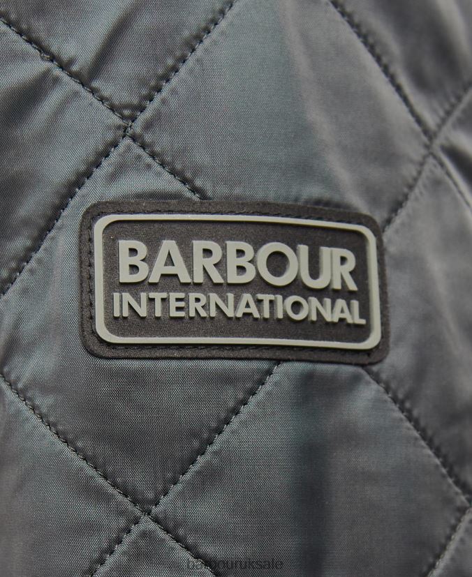 Tourer Ariel Polar Quilted Jacket Barbour Men R08LB686 Clothing Charcoal