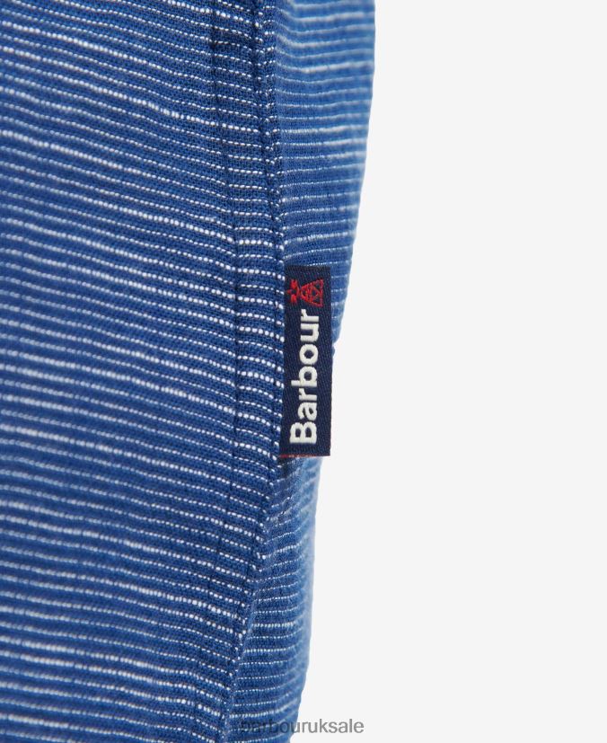 Aldavik Tailored Shirt Barbour Men R08LB6434 Clothing Classic Navy
