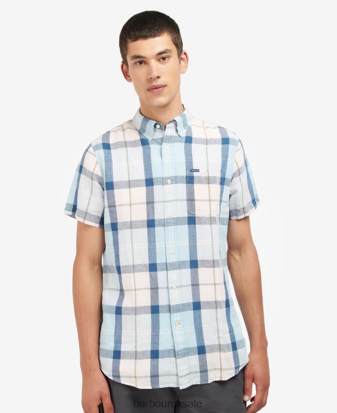 Angus Tailored Shirt Barbour Men R08LB6429 Clothing Pink Salt Tartan