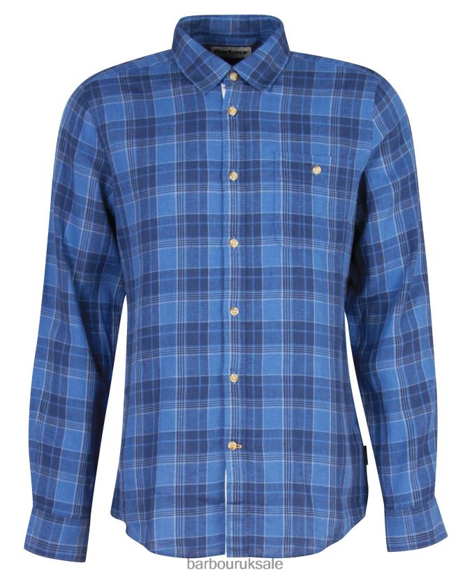 Arranmore Tartan Tailored Shirt Barbour Men R08LB6379 Clothing Inky Blue