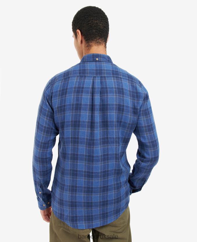 Arranmore Tartan Tailored Shirt Barbour Men R08LB6379 Clothing Inky Blue