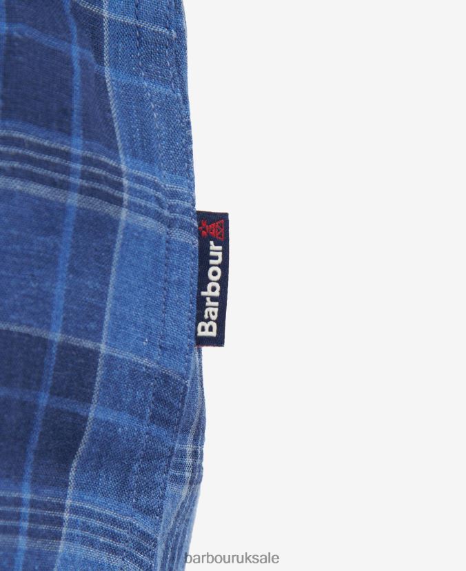 Arranmore Tartan Tailored Shirt Barbour Men R08LB6379 Clothing Inky Blue