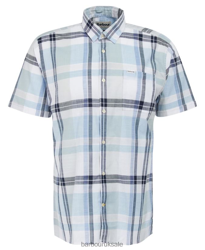 Birdforth Summer Shirt Barbour Men R08LB6385 Clothing Blue Chalk