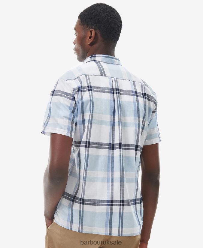 Birdforth Summer Shirt Barbour Men R08LB6385 Clothing Blue Chalk